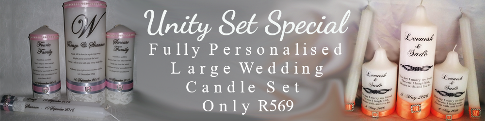 personailsed candle unity set special